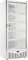 Réfrigérateur Professionnel en Acier avec Porte en Verre - 540L