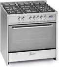 Centre de Cuisson Mixte 90 cm, 8 Fonctions, Four 121L, Gril et Air Chaud, 5 Brûleurs Haute Performance, WOK 4 kW, Compatible Gaz Naturel et Propane