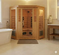 Sauna Infrarouge 3-4 Places en Bois de Hemlock avec Chromothérapie et Radio Bluetooth