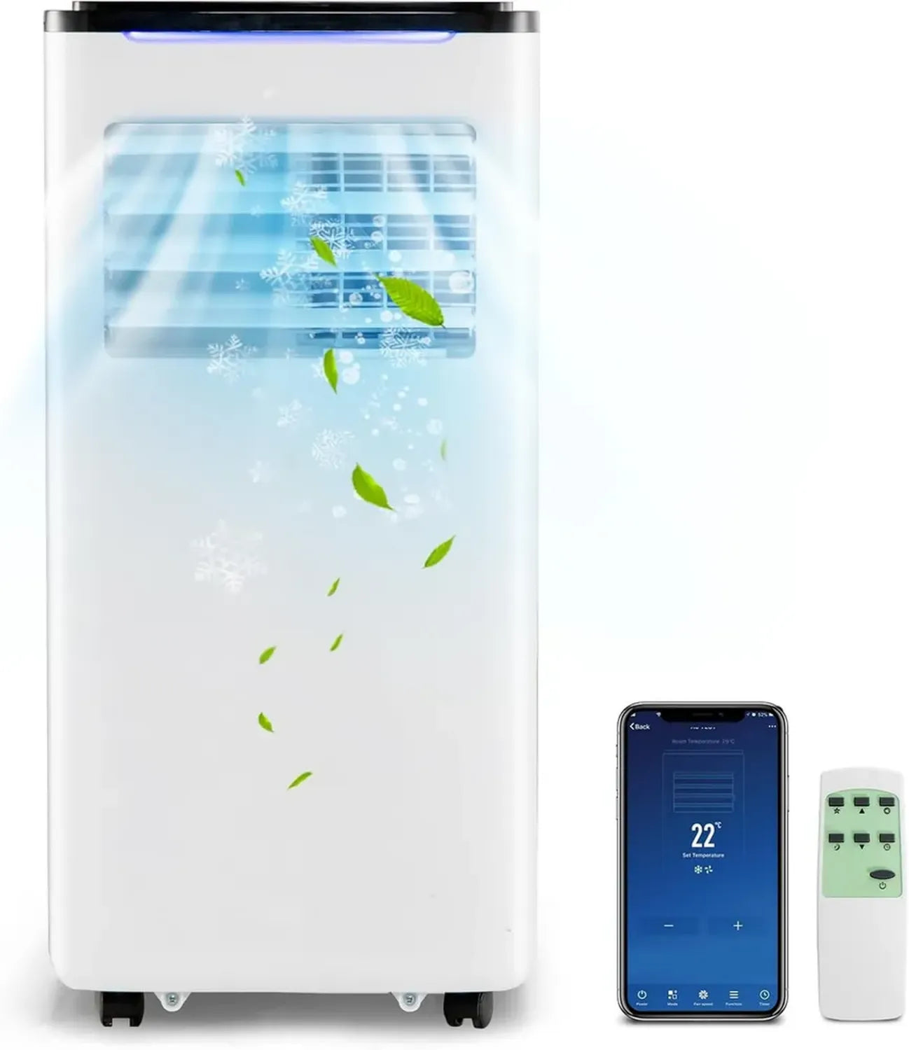 Climatiseur Portable 4 en 1 de GOPLUS 9000 BTU avec Télécommande