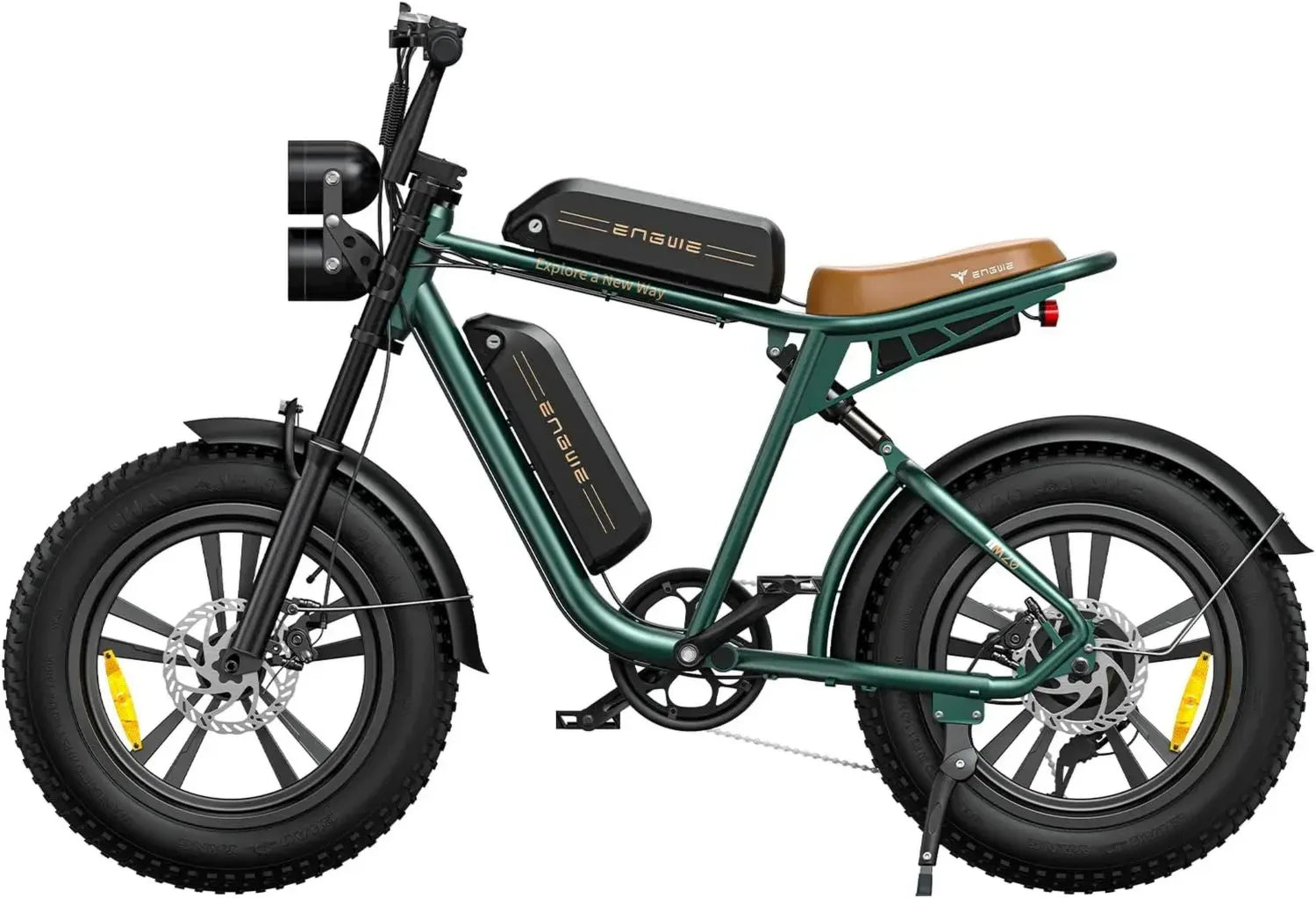 ENGWE Vélo Électrique pour Hommes, Ebike avec Batterie Amovible, Pneus Grands 20x4.0 Pouces, Autonomie Jusqu'à 170 km, 7 Vitesses
