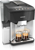 Machine à café automatique Siemens EQ500 avec broyeur ceramDrive et nettoyage autoMilk, Noir/Argent