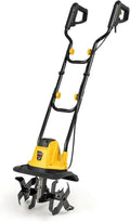 Motobineuse Électrique Pliable 750W, 32cm Largeur, 22cm Profondeur, Système de Sécurité, 4 Fraises (Jaune)