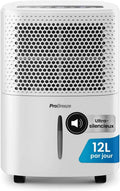 Déshumidificateur Pro Breeze 12L/24h - Silencieux 40 dB, Réservoir 1,8L, Drainage Continu, Minuterie 24h, Anti-Humidité et Moisissure