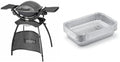 WEBER Barbecue Électrique Q 1400 avec Support et 10 Barquettes Aluminium