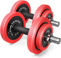 Haltères Réglables 20/30KG avec Barres d'Extension et Couvercle en Silicone - Entraînement Musculaire Complet