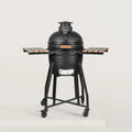 Barbecue Kamado Medium avec Plateaux Rabattables en Bois, Grille 34 cm
