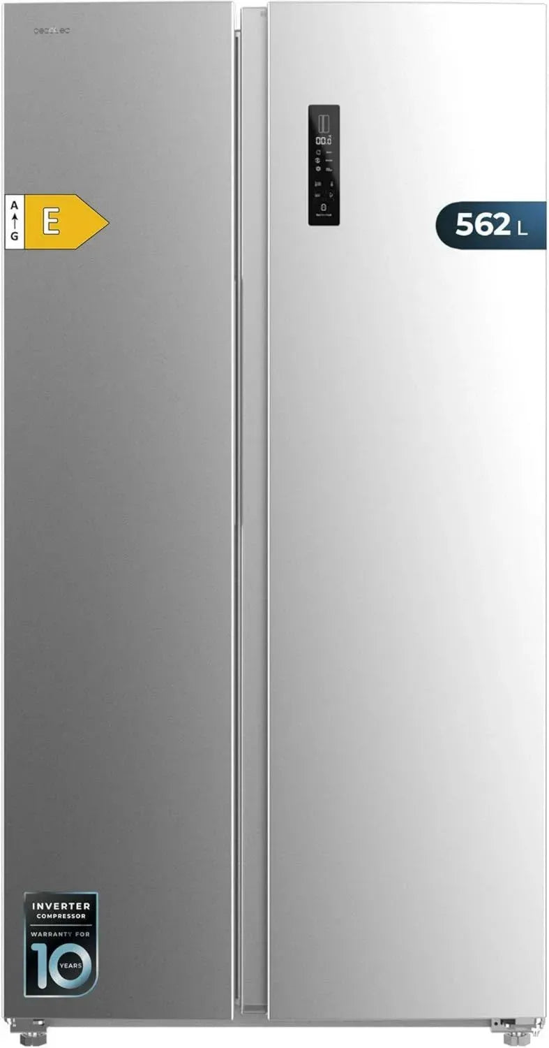Réfrigérateur américain Cecotec Bolero CoolMarket SBS 562 Inox, 562L, No Frost Total, Inverter Plus, Multi AirFlow, Refroidissement et Congélation Rapides