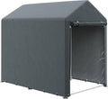 Outsunny Tente de Stockage Imperméable avec Porte à Fermeture Éclair, Abri pour Moto et Vélos, 120x179x165cm, Gris Foncé
