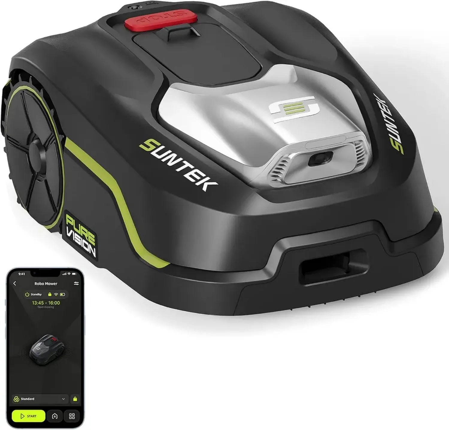 Tondeuse Robotique SUNTEK IA avec Vision pour 250 m², Caméra AI, Inclinaison 35°, IPX5, Cartographie et Multizones, Contrôle via Application