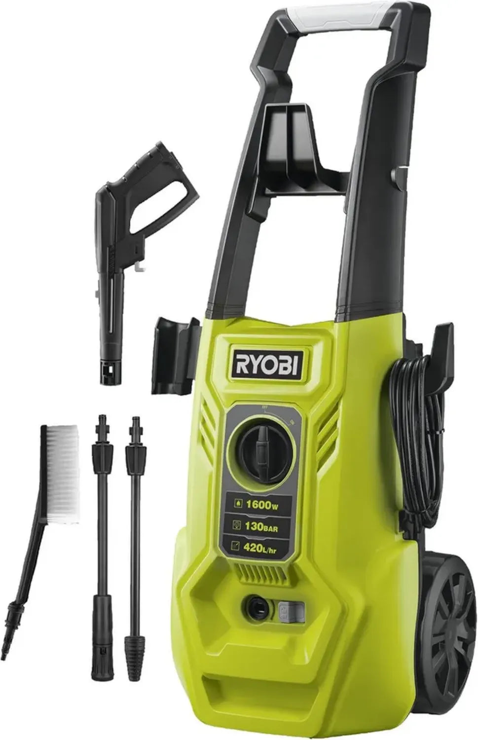 RYOBI Nettoyeur Haute Pression 1800W 130 Bar avec Accessoires Complets