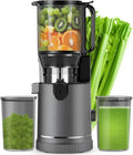 Extracteur de Jus Slow avec Goulotte Large, Moteur Puissant 400W, Conservation Maximale des Nutriments, Capacité 1,8L avec Deux Carafes, Sans BPA, Idéal pour Fruits et Légumes