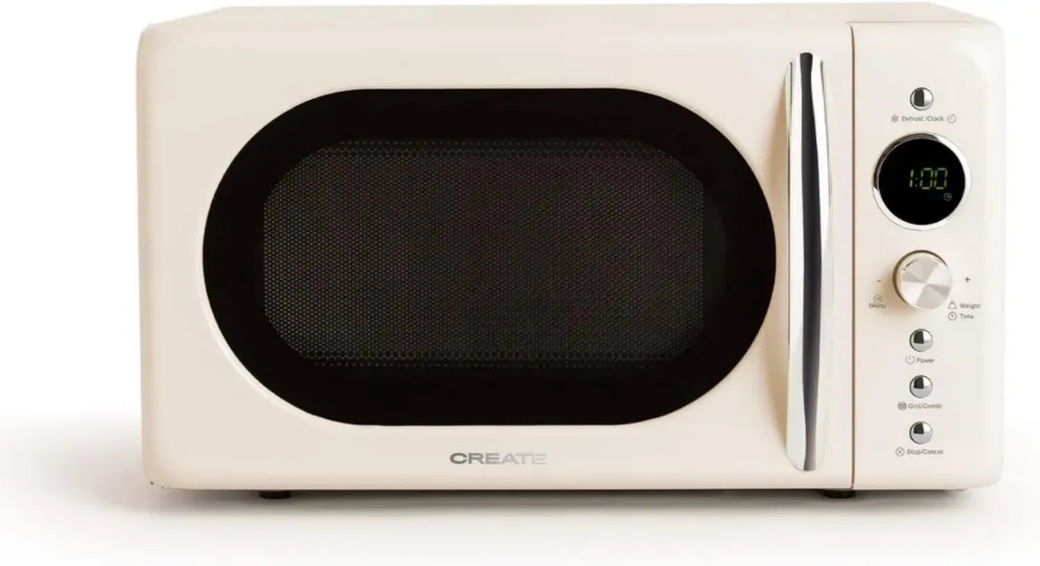 Micro-ondes rétro avec grill, 20L, écran LCD, 900W