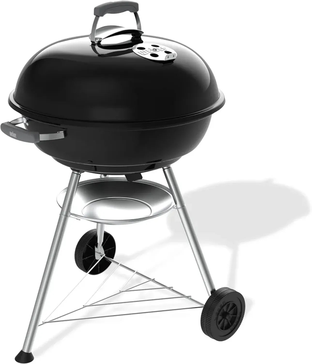 Weber Barbecue à Charbon Compact 57 cm, Résistant à la Chaleur et à la Corrosion, Noir
