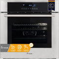 Four encastrable 70L 60 cm, cuisson 3,3 kW, gril et chaleur tournante, tiroirs télescopiques, minuterie automatique, double vitrage