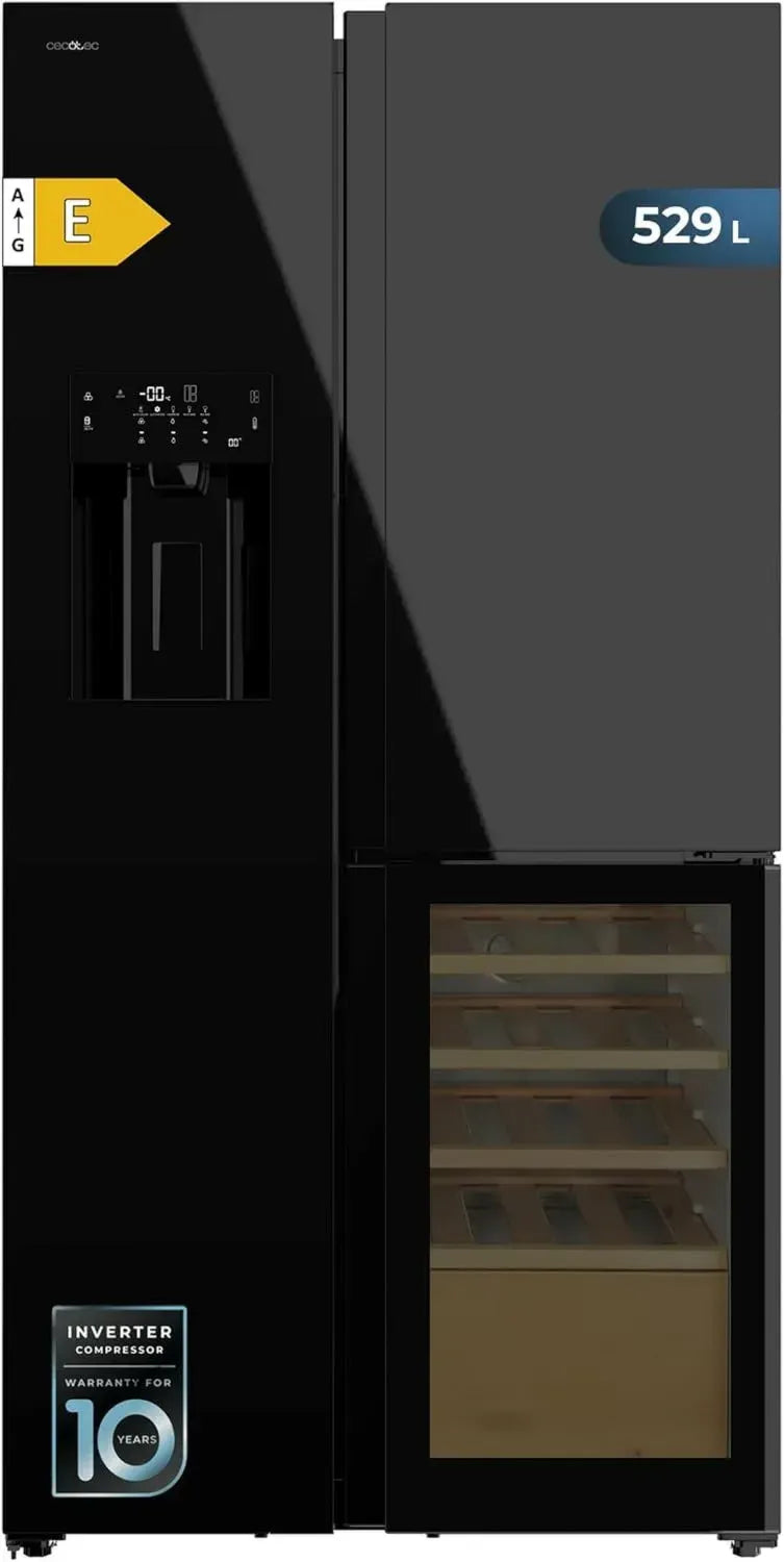 Réfrigérateur Cecotec 3 Portes Bolero CoolMarket Noir 529L Inverter Plus