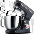 Robot culinaire 1400 W avec bol inox 6L - Mixeur multifonction 6 vitesses - Noir et or