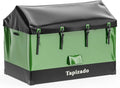 Coffre de rangement XXL 1 170L étanche pour extérieur, noir et vert, idéal pour coussins, accessoires piscine, outils jardin, sapin Noël
