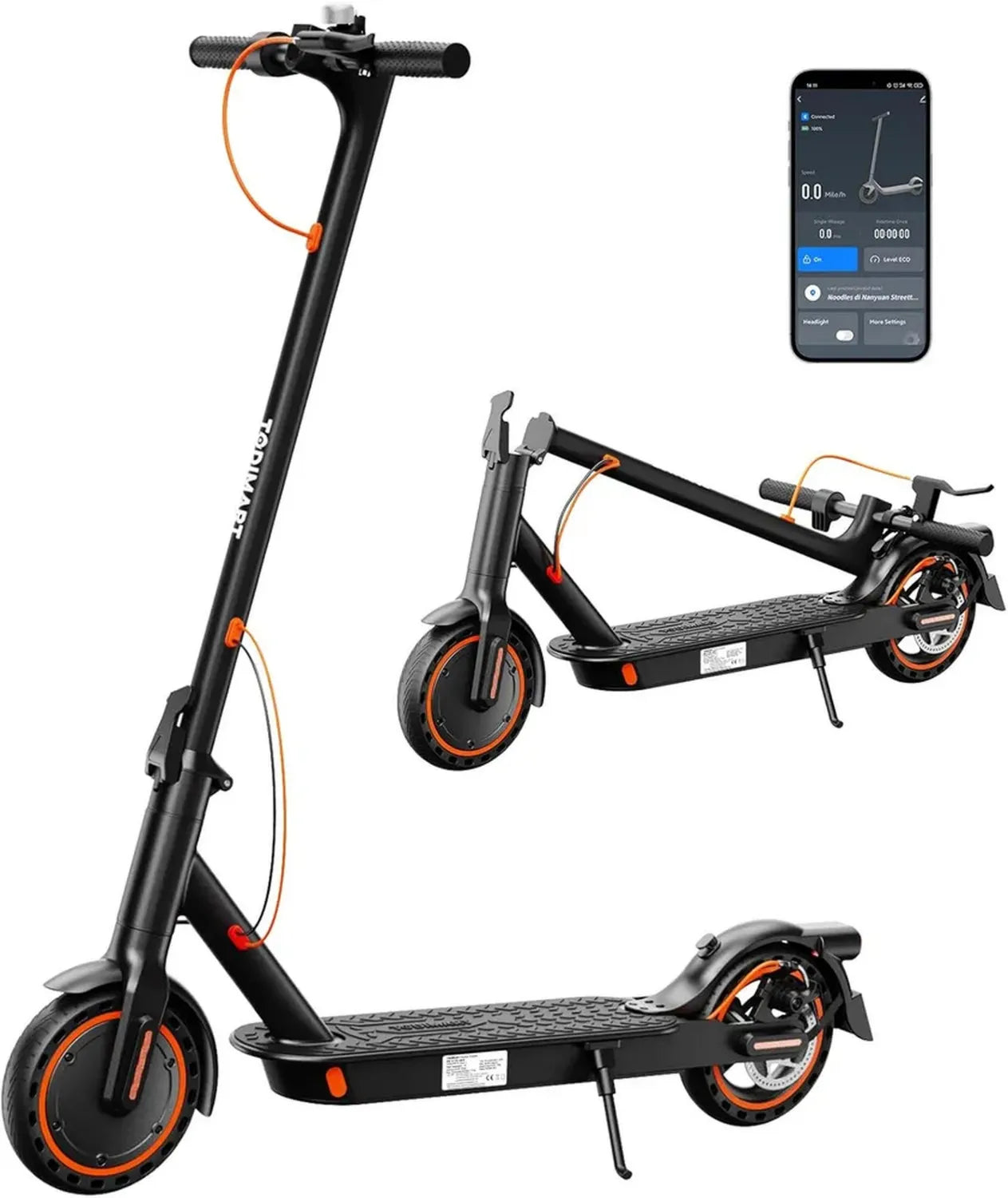 Trottinette Électrique Légère, 35km d'Autonomie, Moteur 350W, Batterie 7,8Ah, Pneus 8,5 pouces Anti-crevaison