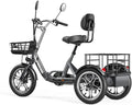 Tricycle Électrique Pliable 16'' pour Adultes avec Batterie Lithium 48V