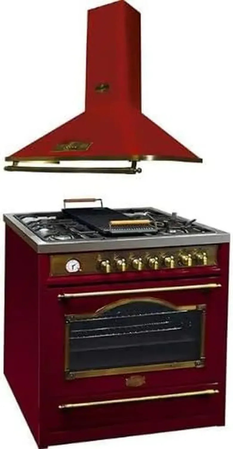 Kaiser HGE 93555 RotEm Cuisinière Mixte 90 cm avec Hotte Aspirante