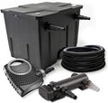 SunSun Ensemble de Filtration Étang 12000L: Filtre CBF-350, Pompe CTF-8000, UV 18W, Tuyau 25m