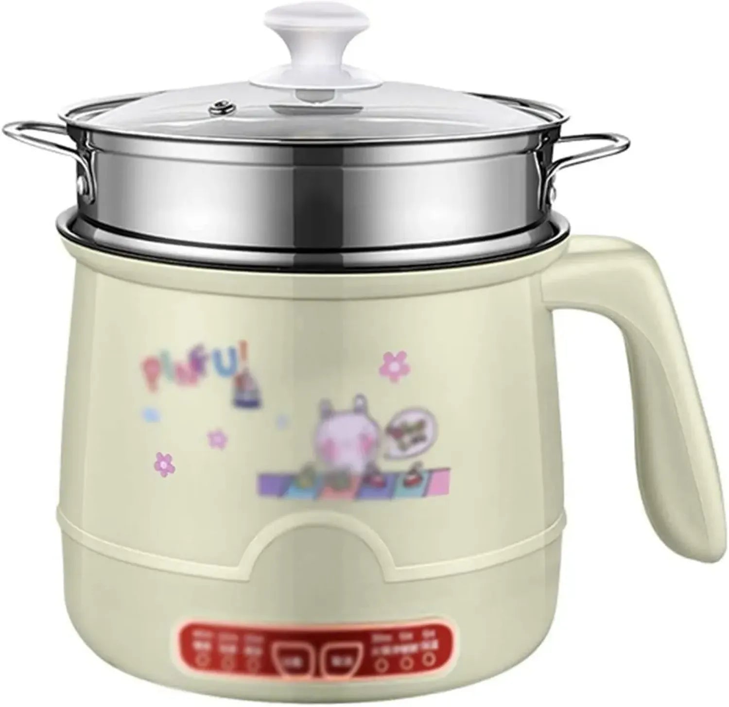 Cuiseur Électrique Multifonction avec Poignée, Mini Marmite pour Ramen et Riz, Idéal pour Dortoir et Bureau, Disponible en Vert