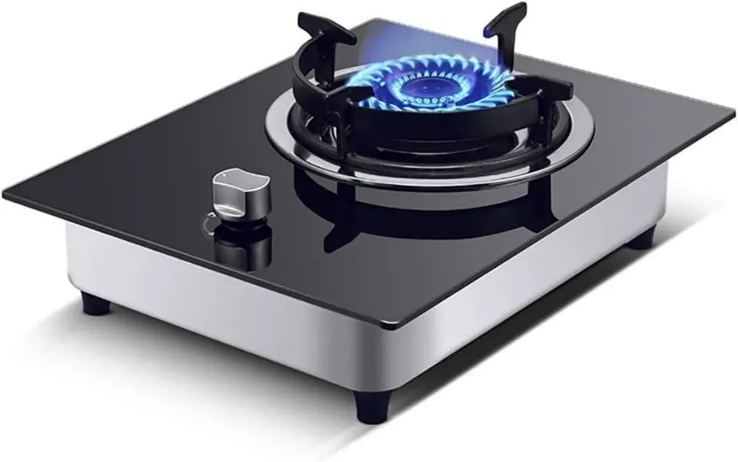 Réchaud à Gaz 33,5 cm XLTFUC, Plaque de Cuisson Camping en Verre Trempé Noir avec Support en Fonte, Sécurité FFD, Efficacité Énergétique Classe A