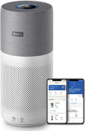 Purificateur d'air Philips 4000i Series, Surface jusqu'à 158 m², CADR 610 m³/h, Filtration HEPA et charbon actif, Compatible avec Philips Air+, Blanc