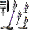 Aspirateur Balai Sans Fil 580W, Haute Puissance 48kPa, Autonomie 65 Min, Léger avec Éclairage LED, Support Mural Inclus, Idéal pour Poils d'Animaux et Tapis