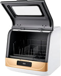 Lave-vaisselle de Table Compact 6 Couverts, 3 Programmes, 800W, Séchage Inclus