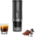 Machine à Espresso Portable CERA+ Auto-Chauffante, 20 Bars, Jusqu'à 8 Tasses par Charge, Compatible Capsules NS et Café Moulu