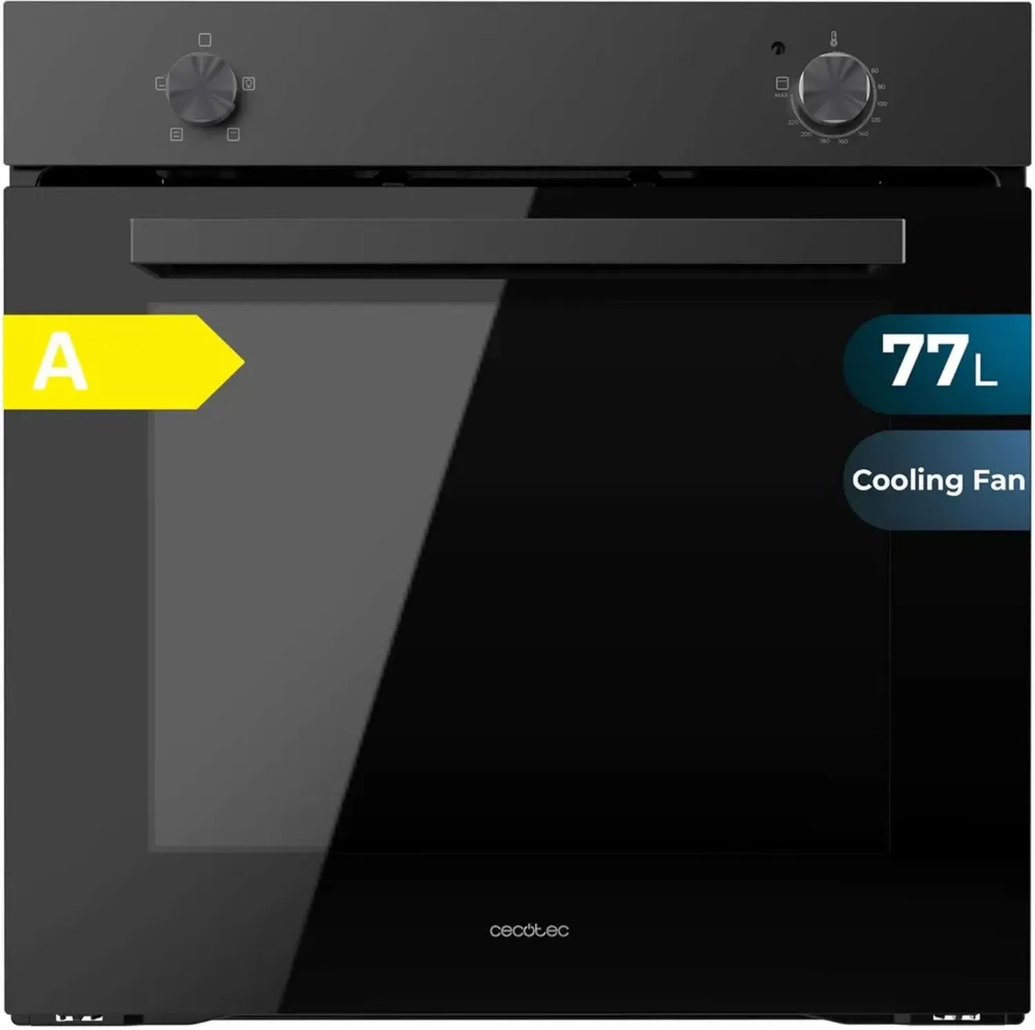 Four Encastrable Cecotec Bolero Hexa 2800W, 77L, Inox Intense, Multifonction avec Convection et Vapeur, Économie d'énergie