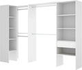 Armoire de Dressing Blanc en Mélamine 187 x 248-198 x 79,4 cm - Rimobel