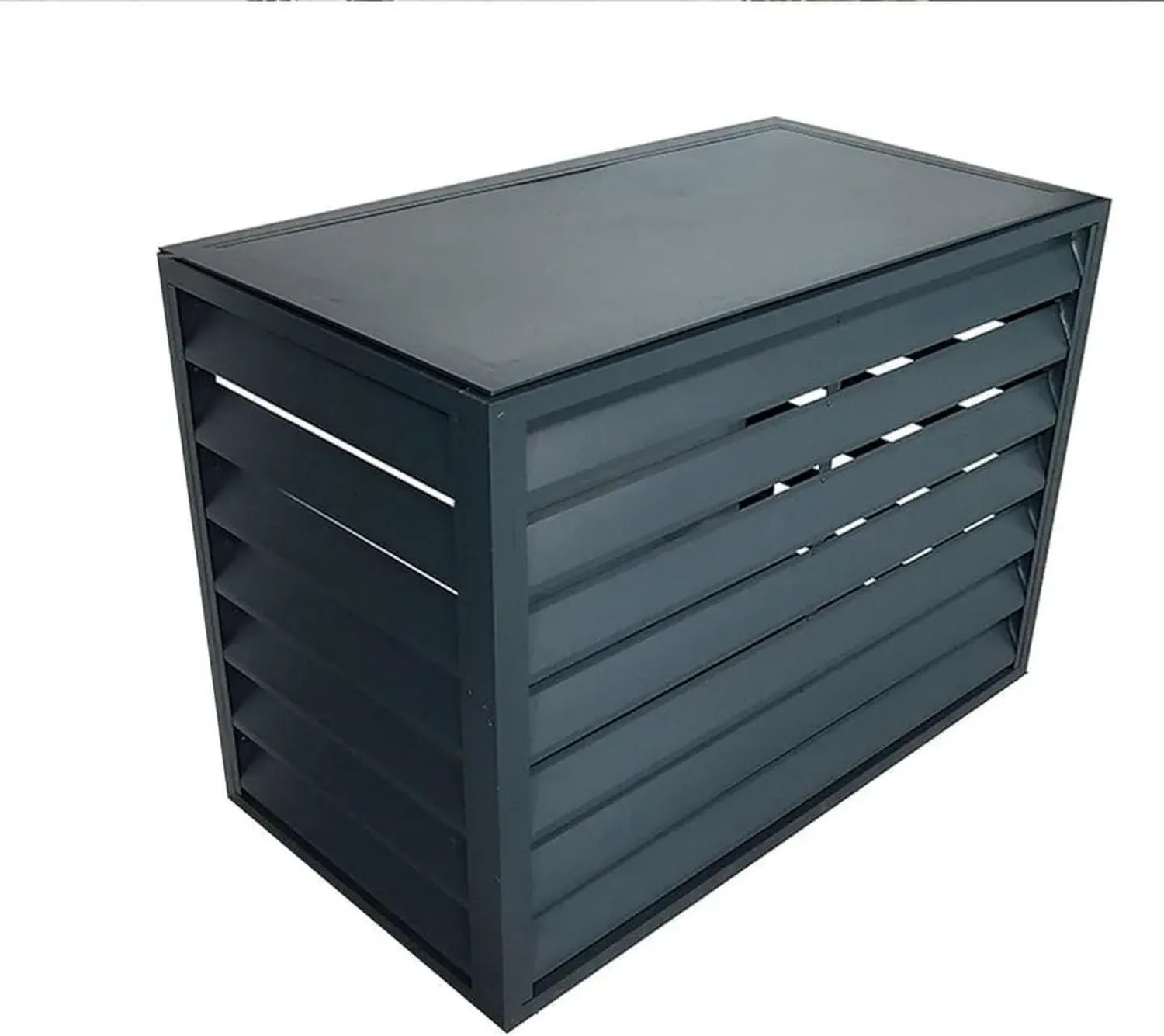 Coffre en aluminium pour unité extérieure de climatiseur, insonorisé et étanche, gris, 100 cm