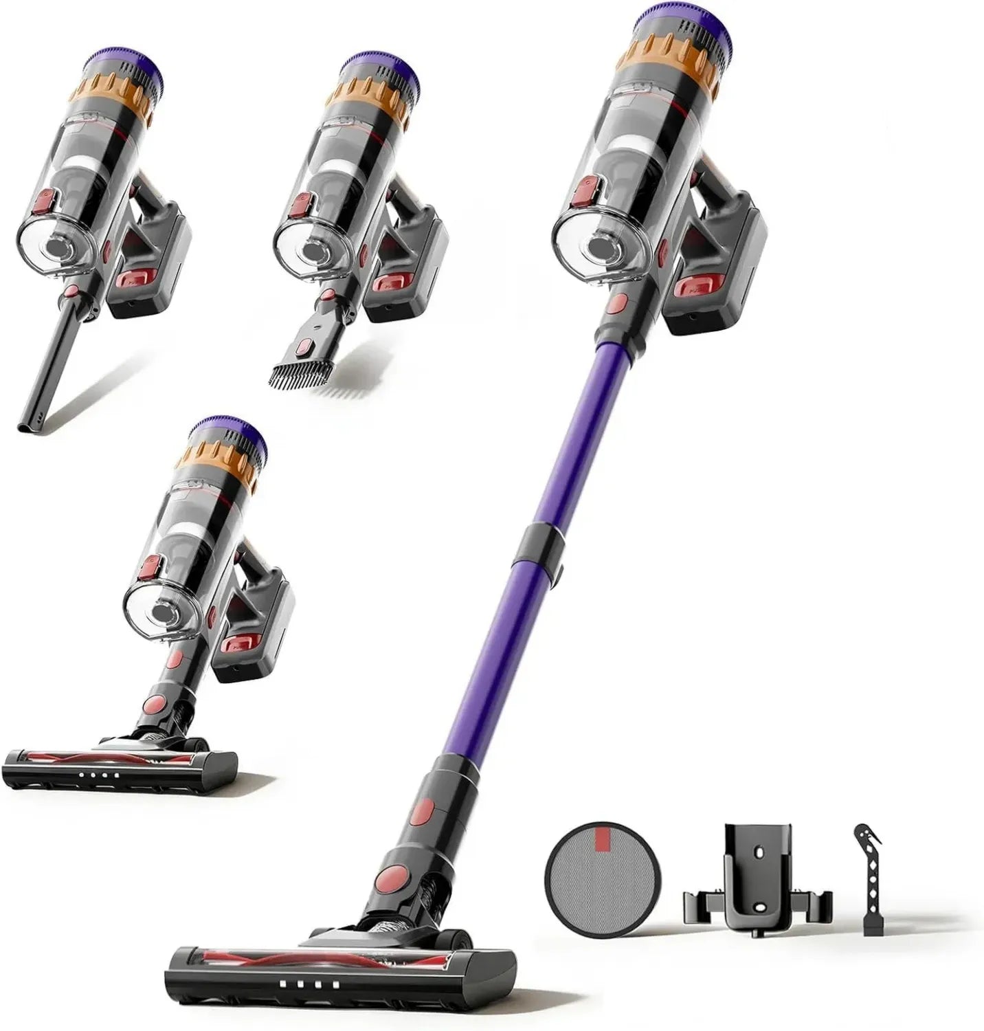 Aspirateur Balai sans Fil Lefant, Puissance 40KPA avec Écran Intégré, Idéal pour Poils d'Animaux, Tapis et Sols Durs, Autonomie 42 Minutes