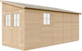 Abri de Jardin Bois Naturel TIMBELA M341 avec Fenêtres - 10 m² – Atelier de Rangement Extérieur