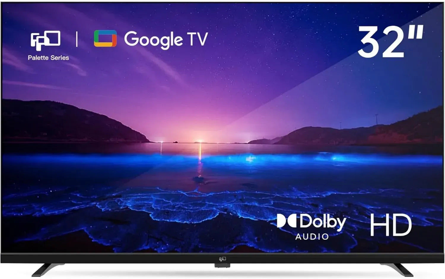 Téléviseur LED Smart HD 32 Pouces avec Google TV, HDR10, Dolby Audio et Commande Vocale