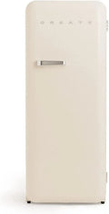 Réfrigérateur Rétro Argent 281L avec Congélateur et Économie d'Énergie, 150cm