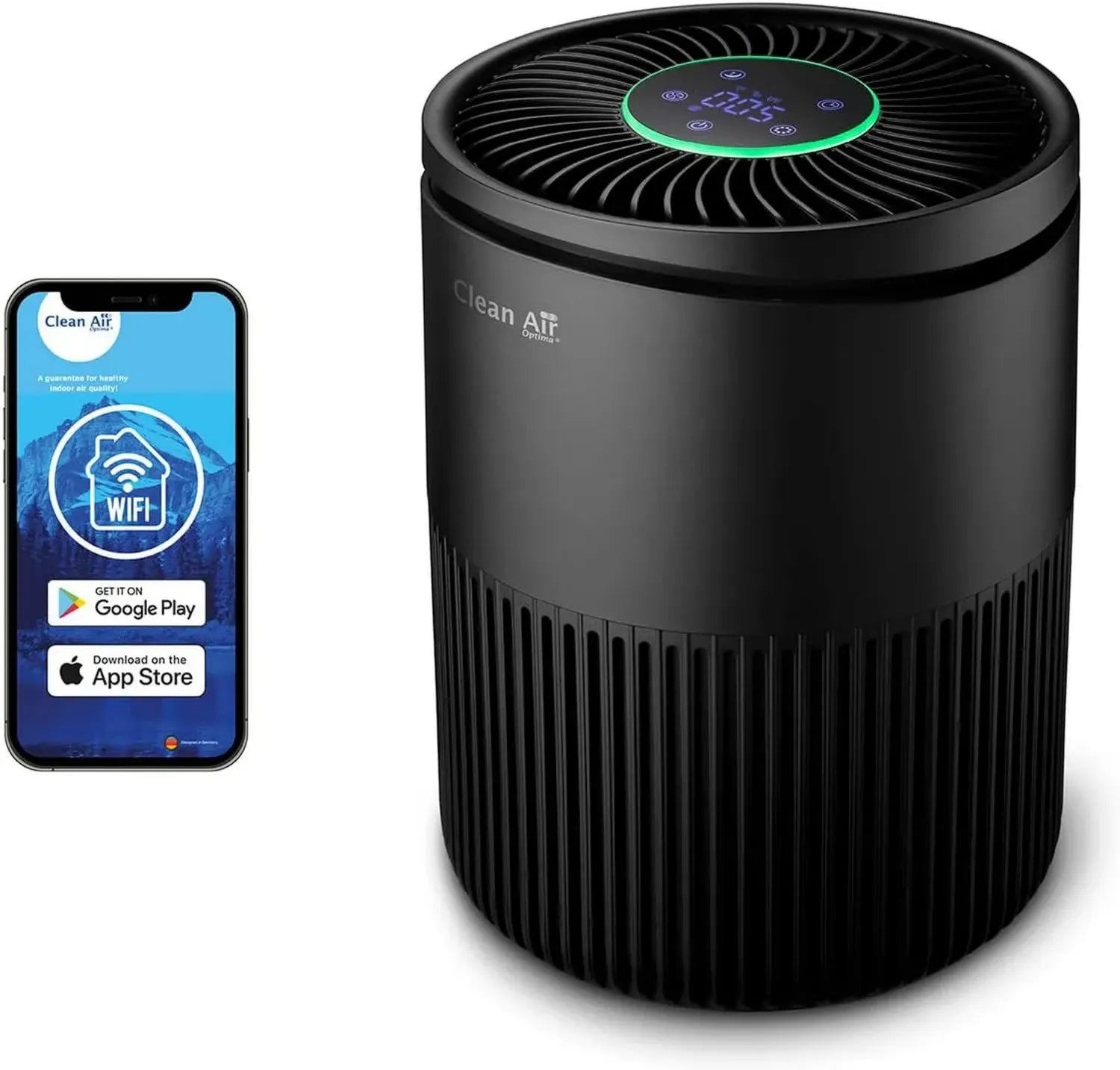 Purificateur d'air HEPA UV avec ioniseur et Wi-Fi pour espaces de 30 m²
