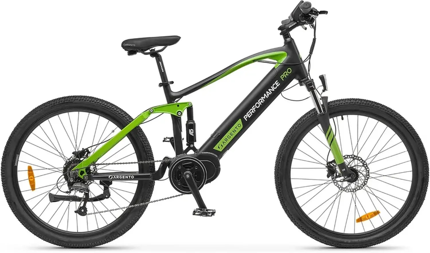 Vélo Électrique de Montagne Argento Performance Pro, 250W, 468Wh, 27.5', Noir/Vert