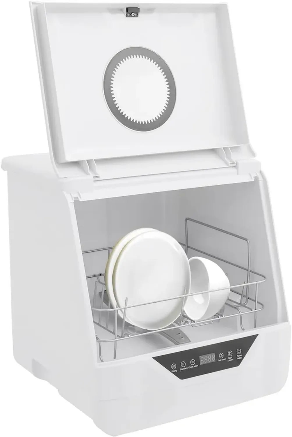 Lave-Vaisselle Compact 800W avec 4 Programmes, Écran Tactile LED, Idéal pour Petits Espaces