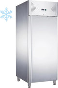Congélateur Vertical Professionnel GN 2/1 - 650L, Acier Inox, Température -18 à -22°C, Froid Ventilé, Pour Cuisine Commerciale
