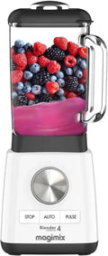 Mixeur Professionnel Magimix - Blender Multifonction en Verre pour Smoothies et Soupes - Blanc