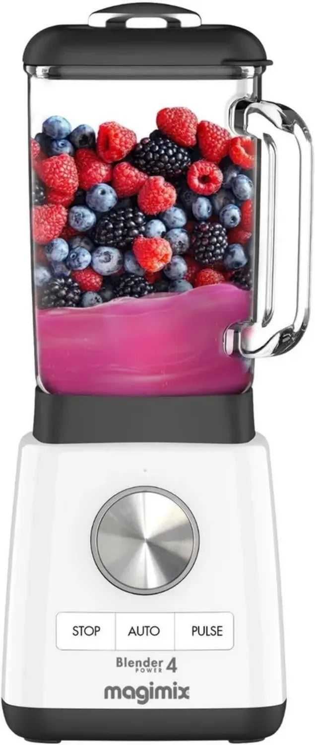 Mixeur Professionnel Magimix - Blender Multifonction en Verre pour Smoothies et Soupes - Blanc