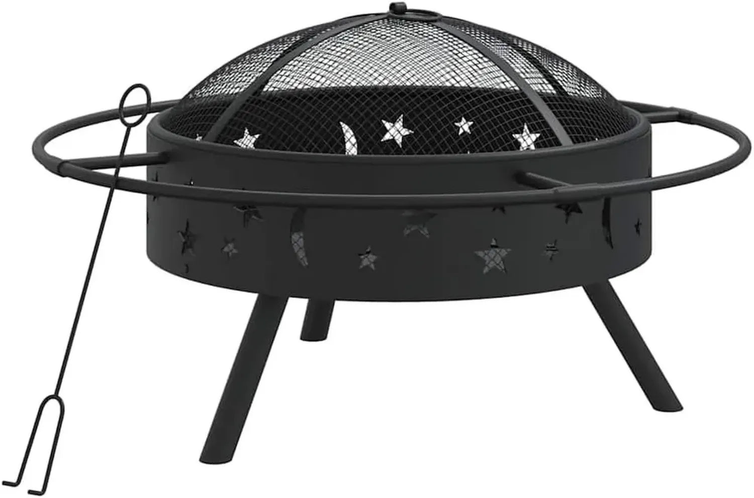 Brasero Extérieur XXL en Acier avec Tisonnier, 70 cm