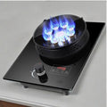 Réchaud de Camping à Gaz 1 Brûleur, 5,2 KW, Sécurité Anti-Extinction, Minuterie, Verre Trempé