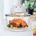 Friteuse à Air en Verre 12L - Température Ajustable 65-250°C - Cuisson 360° pour Frites, Steak, Poissons, Légumes - Prise UE 220V