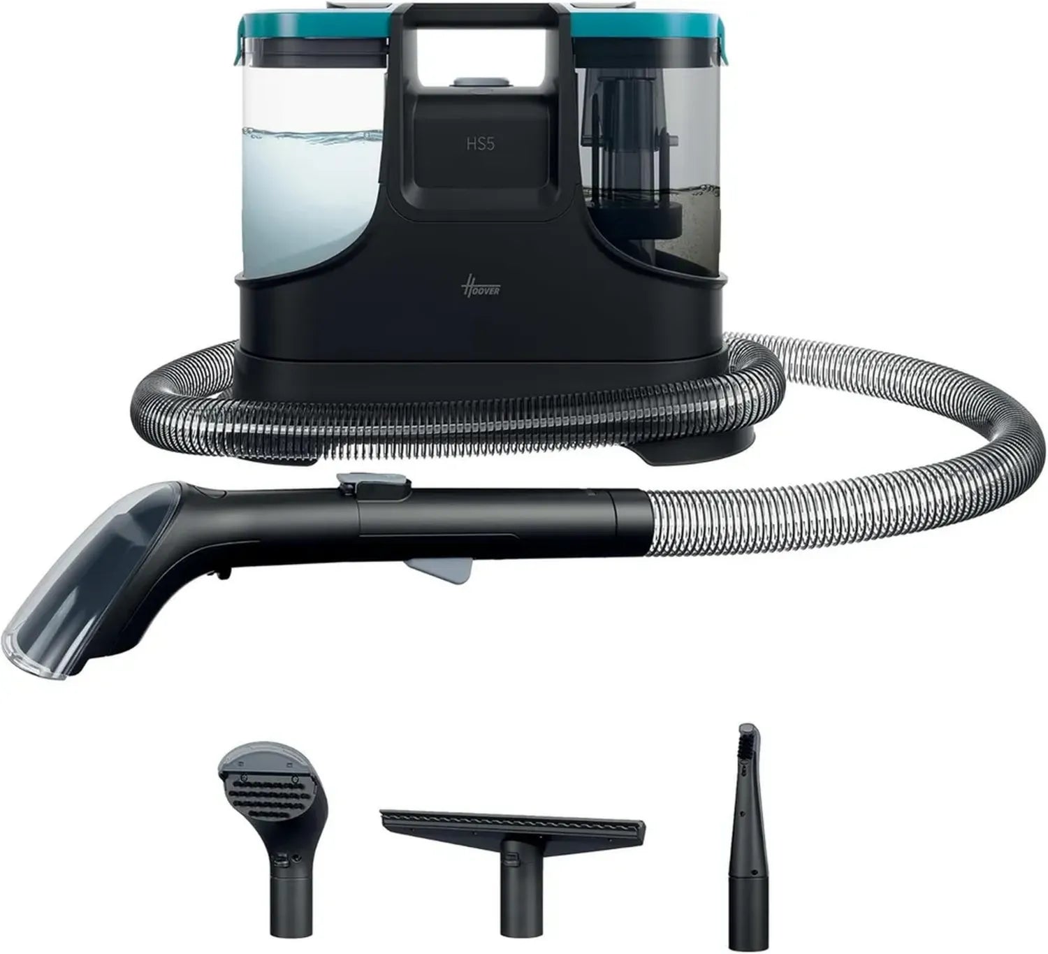 Hoover Nettoyeur Moquette et Tissu HS5, 400W, Shampouineuse Compacte, Accessoire Vitres, Double Réservoir, Spécial Animaux