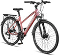 Vélo de trekking 28'' Licorne Bike - Freins à disque en aluminium, 21 vitesses, tout-terrain mixte